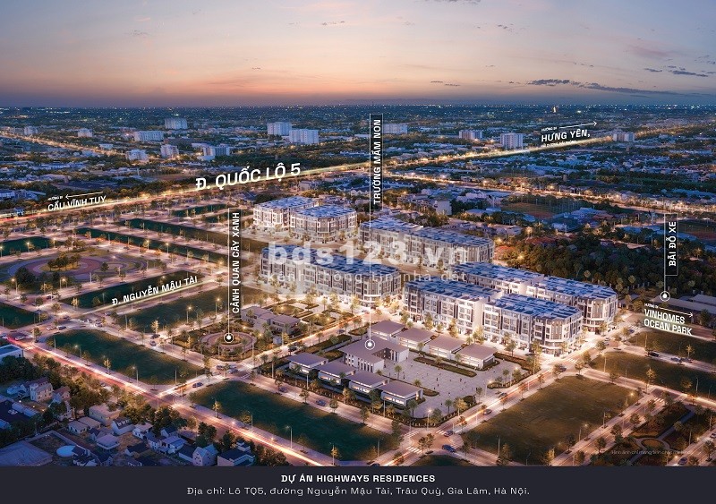 Quỹ ngoại giao liền kề Highway 5 Residences - TQ5 Gia Lâm mức giá hấp dẫn