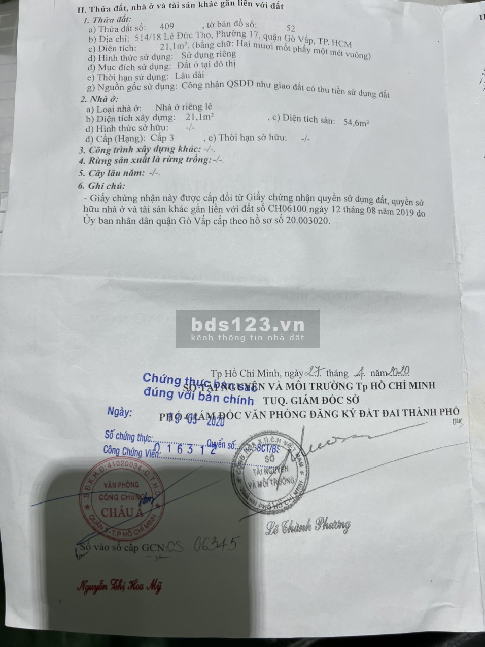 Bán nhà 2 lầu hẻm Lê Đức Thọ phường 17 Quận Gò Vấp khu an ninh, giá tốt
