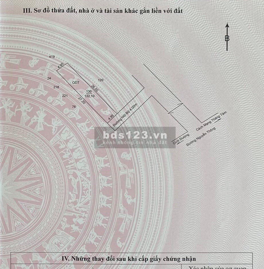 Nền thổ cư diện tích đẹp 132m2 - Lộ xe hơi - hẻm 218 Nguyễn Thông, Cần Thơ
