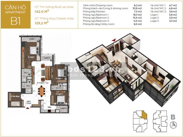 Giá chỉ từ 47 tr/ m2 trong khi các dự án khác cùng phân khúc và khu vực giá đang từ 65 đến 80 tr/ m2
