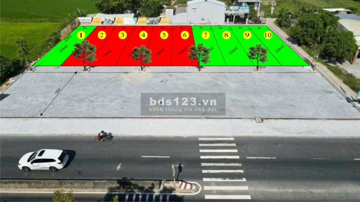 Đất mặt tiền liền kề QL1A Thăng Bình Quảng Nam thanh toán linh hoạt