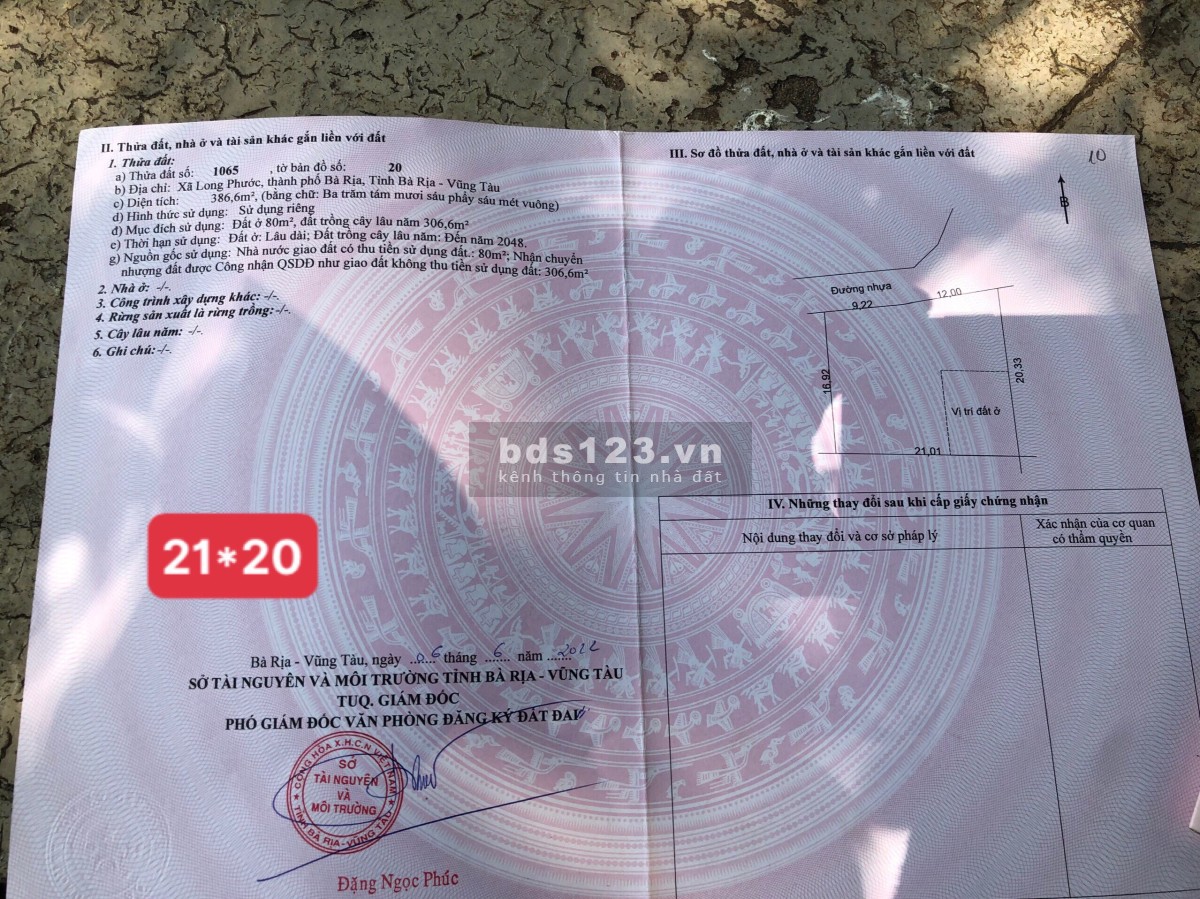 Bán đất Thành Phố Bà Rịa liên hệ 0356861079 Giá đầu tư F0 sổ sẵn chính chủ