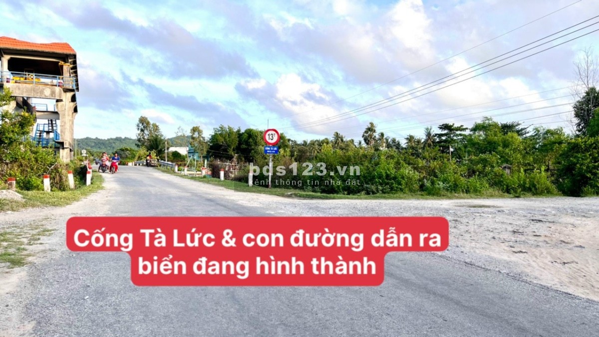 Bán đất 2 mặt tiền con đường nối liền cống Tà Lức trung tâm xã Thổ Sơn, Hòn Đất