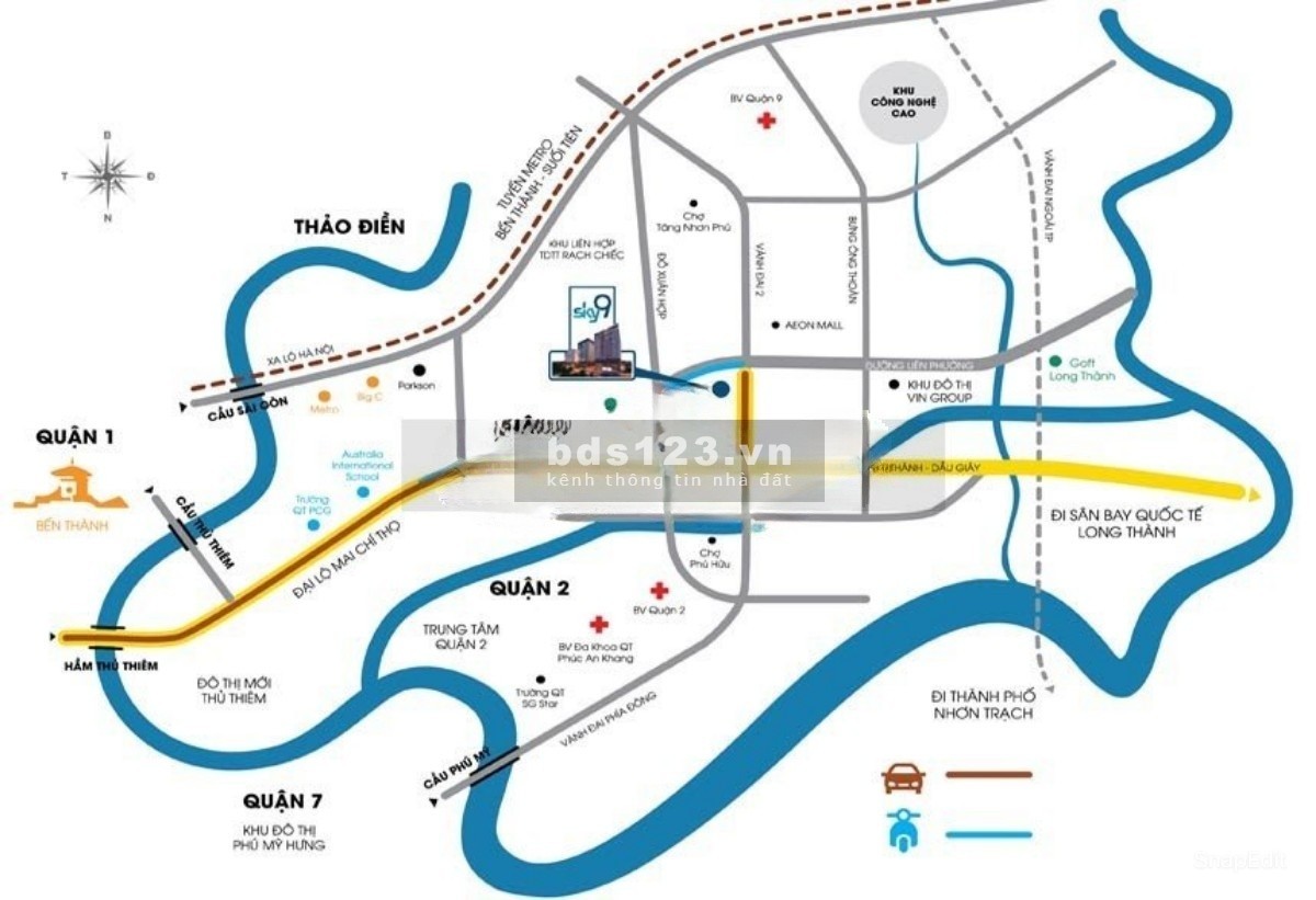 Chính chủ Cho thuê căn hộ Sky 9 2PN 2WC diện tích 67m2 tiện ích đầy đủ, giá tốt