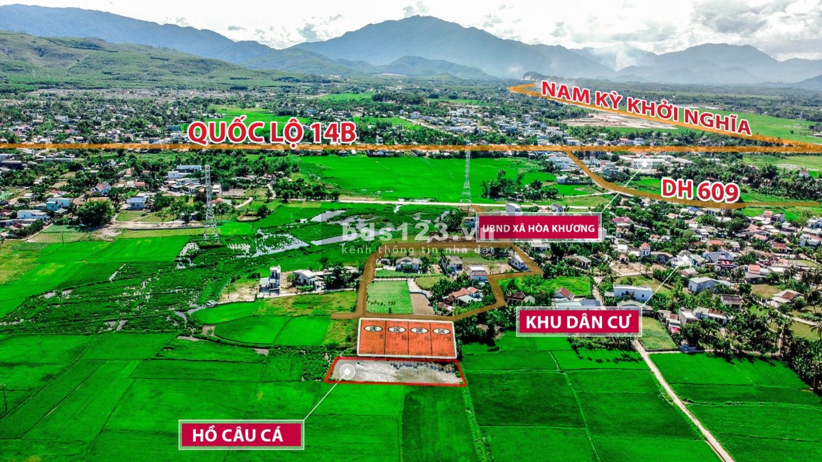 Bán đất khu vực xã Hoà Khương, huyện Hoà Vang, TP Đà Nẵng sổ đỏ từng lô