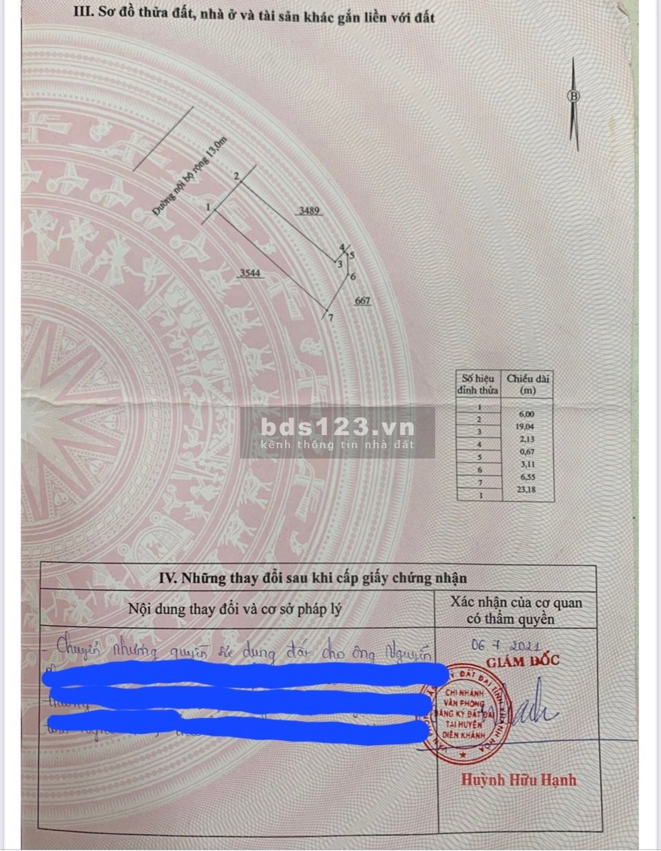 Bán đất full thổ cư Diên Toàn mặt đường 13m, giá đầu tư sinh lời khu dân cư