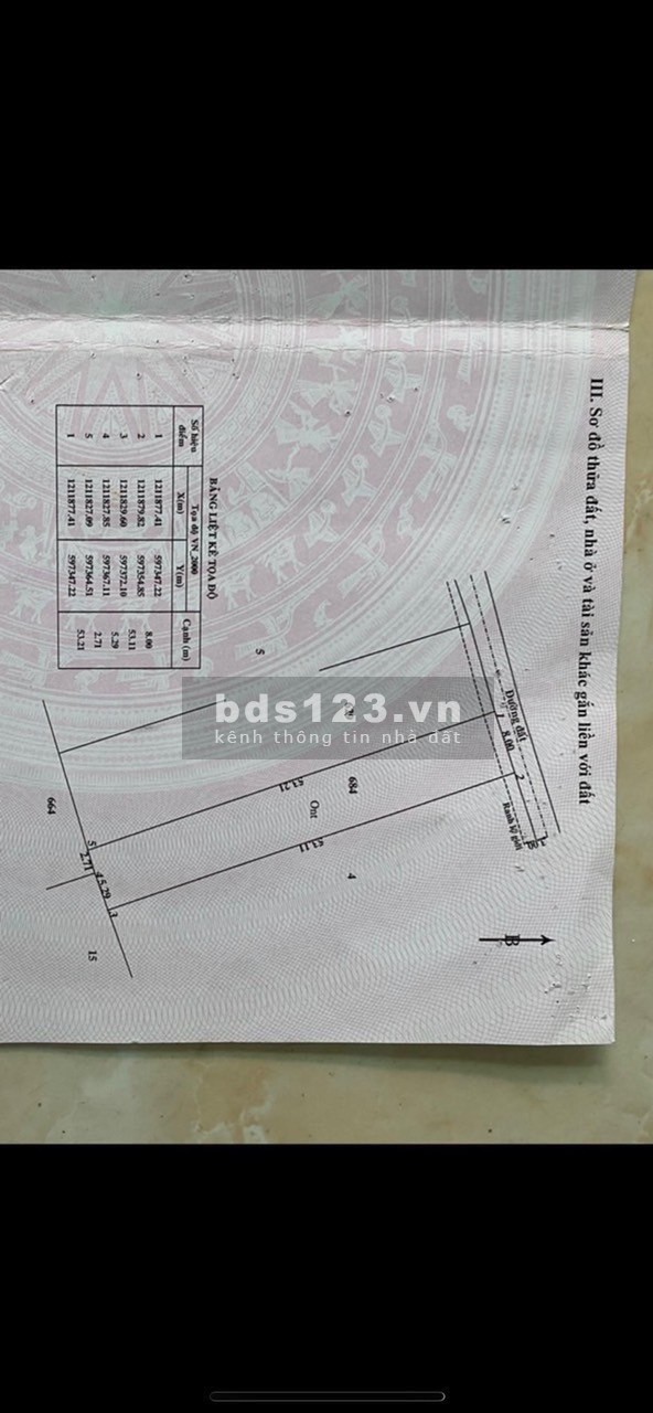 Chính chủ bán gấp lô đất vị trí đẹp thổ cư 452m2, đúng giá 5.5 tỷ, sổ hồng riêng