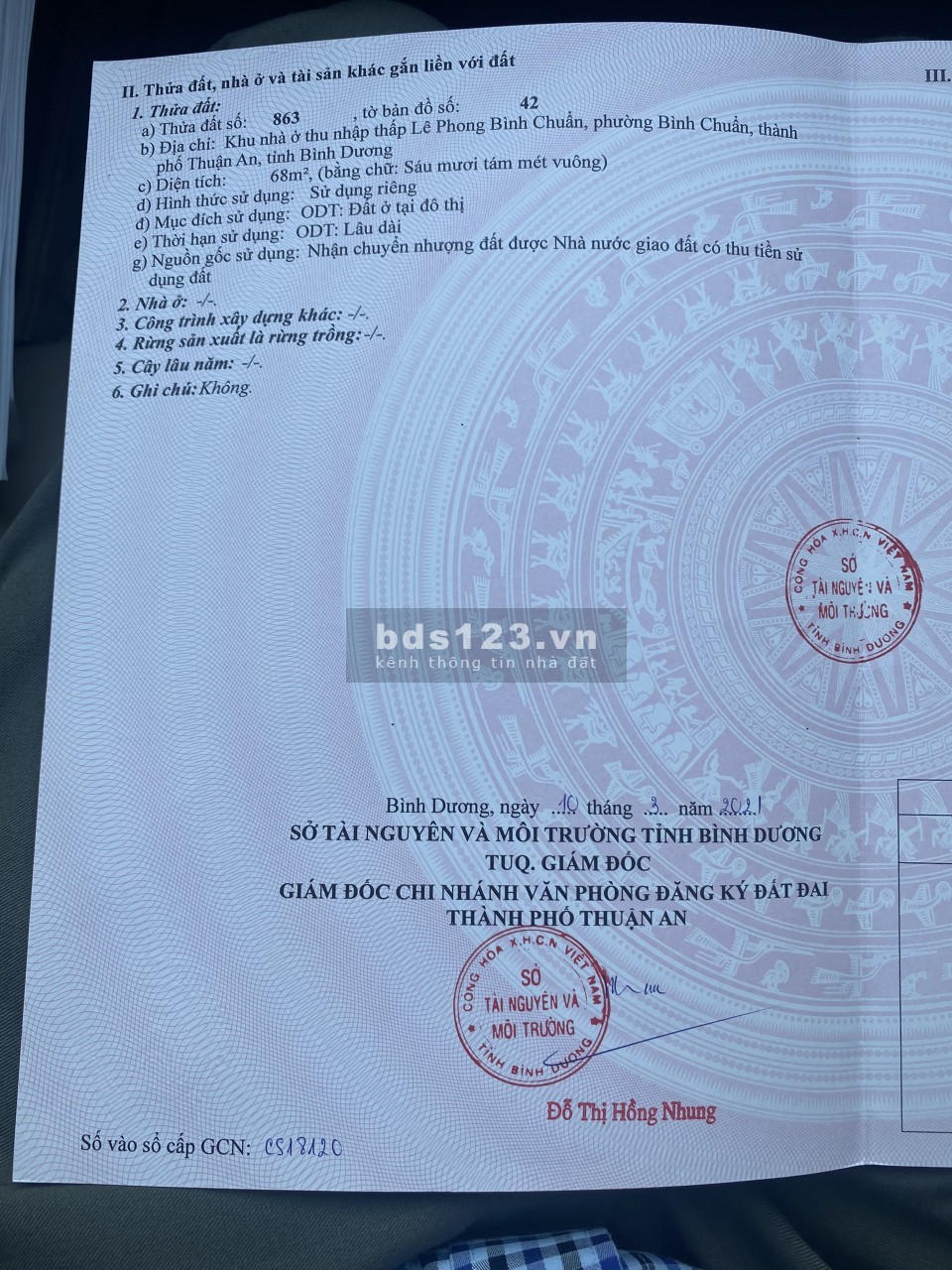 Chính chủ bán đất ngộp. Cần bán gấp 68m2 thổ cư, đường trước nhà 6m
