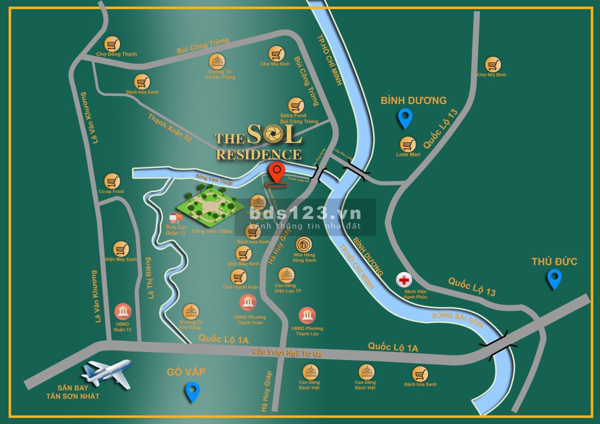 Nhà phố cao cấp The Sol Residence trung tâm Quận 12 liên hệ 0359859095