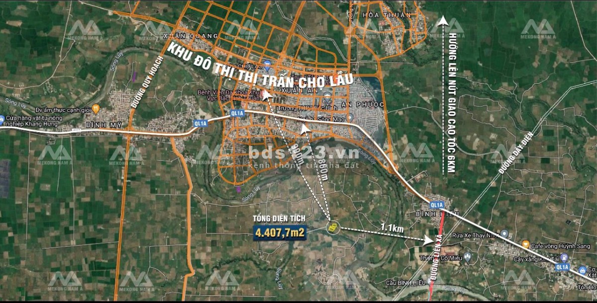 Cần ra lô đất trồng cây ngay Chợ Lầu đường lớn, bàn giao đầy đủ giấy tờ