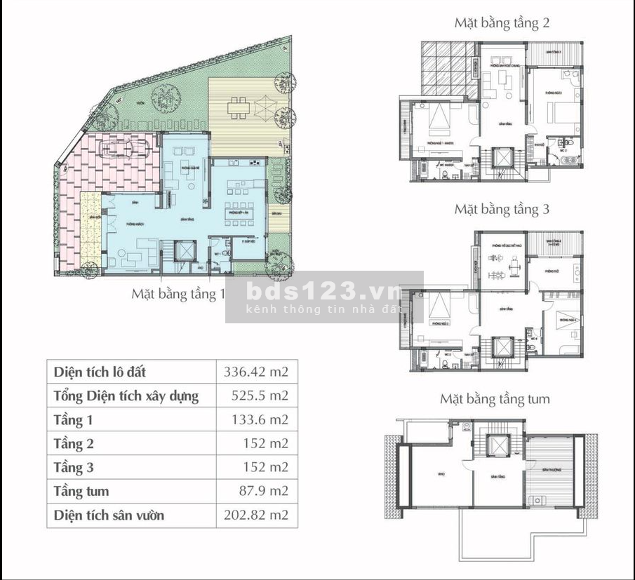 Bán căn góc Biệt thự Nam Cường 336m2, nở hậu thiết kế thông minh.