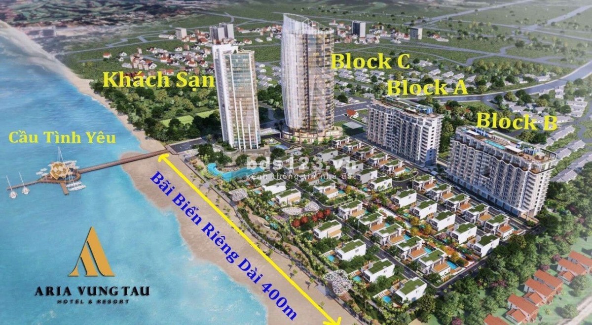 Resort Biển Aria Vũng Tàu Mở 250 Suất Booking Nội Bộ (Block Mới 1,9Tỷ/Căn)