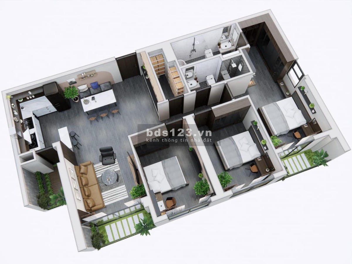 Bán căn hộ chung cư 2PN giá chỉ từ 3.7 tỷ/căn, 3PN giá từ 5.1 tỷ/căn trung tâm Mỹ Đình full đồ