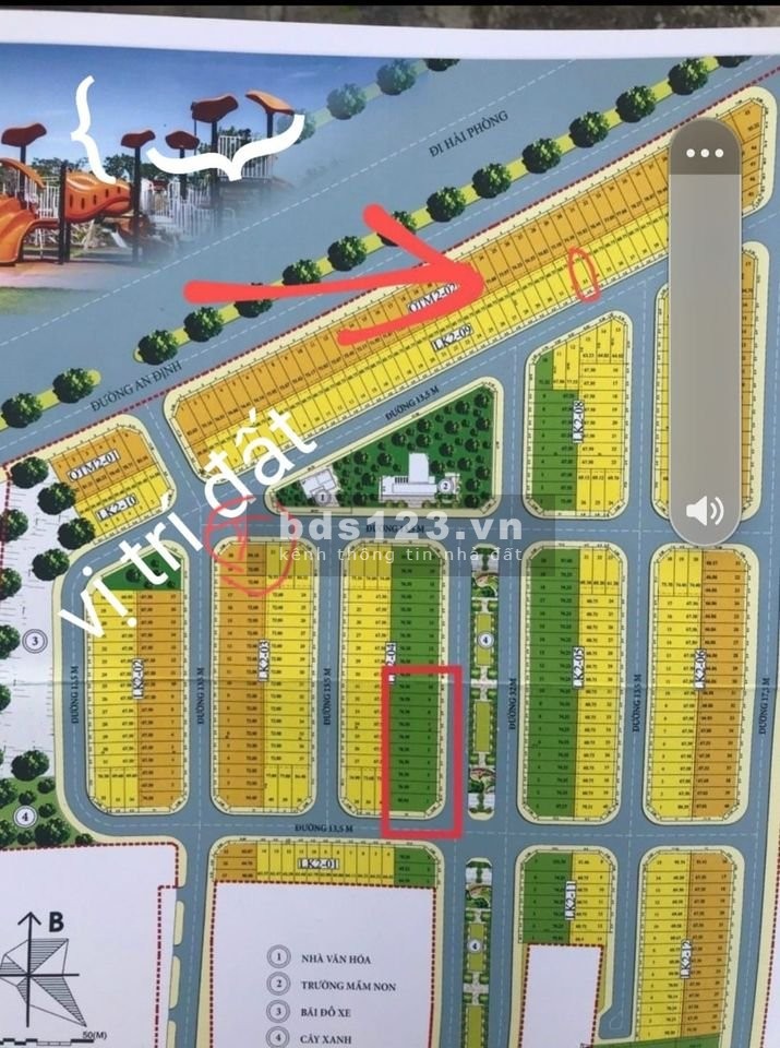 Chính chủ cần bán lô đất lk2.9 34 kđt Nguyễn Lương Bằng, sổ đỏ chính chủ, sử dụng lâu dài