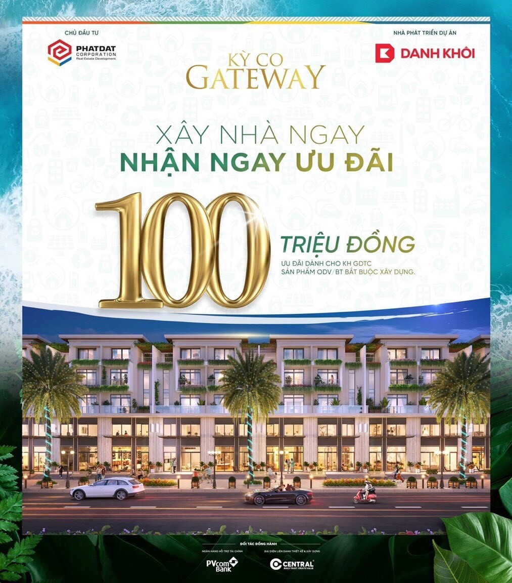 Booking Sở hữu đất nền chỉ với 990Tr/ Lô vị trí đẹp ở dự án Kỳ Co Getway sổ hồng từng lô