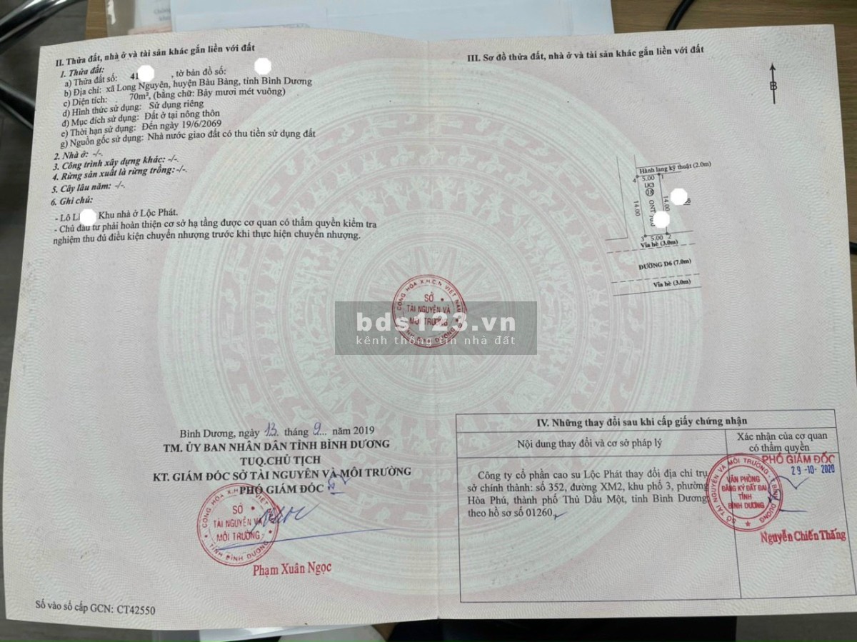 Bán đất Mỹ Phước 5 trung tâm hành chính Bến Cát, giá đầu tư sinh lời cao
