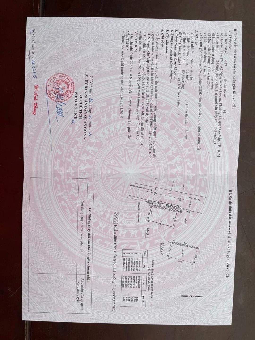 Bán gấp nhà 226/17/14A2 Nguyễn Văn Lượng p17 Gò Vấp