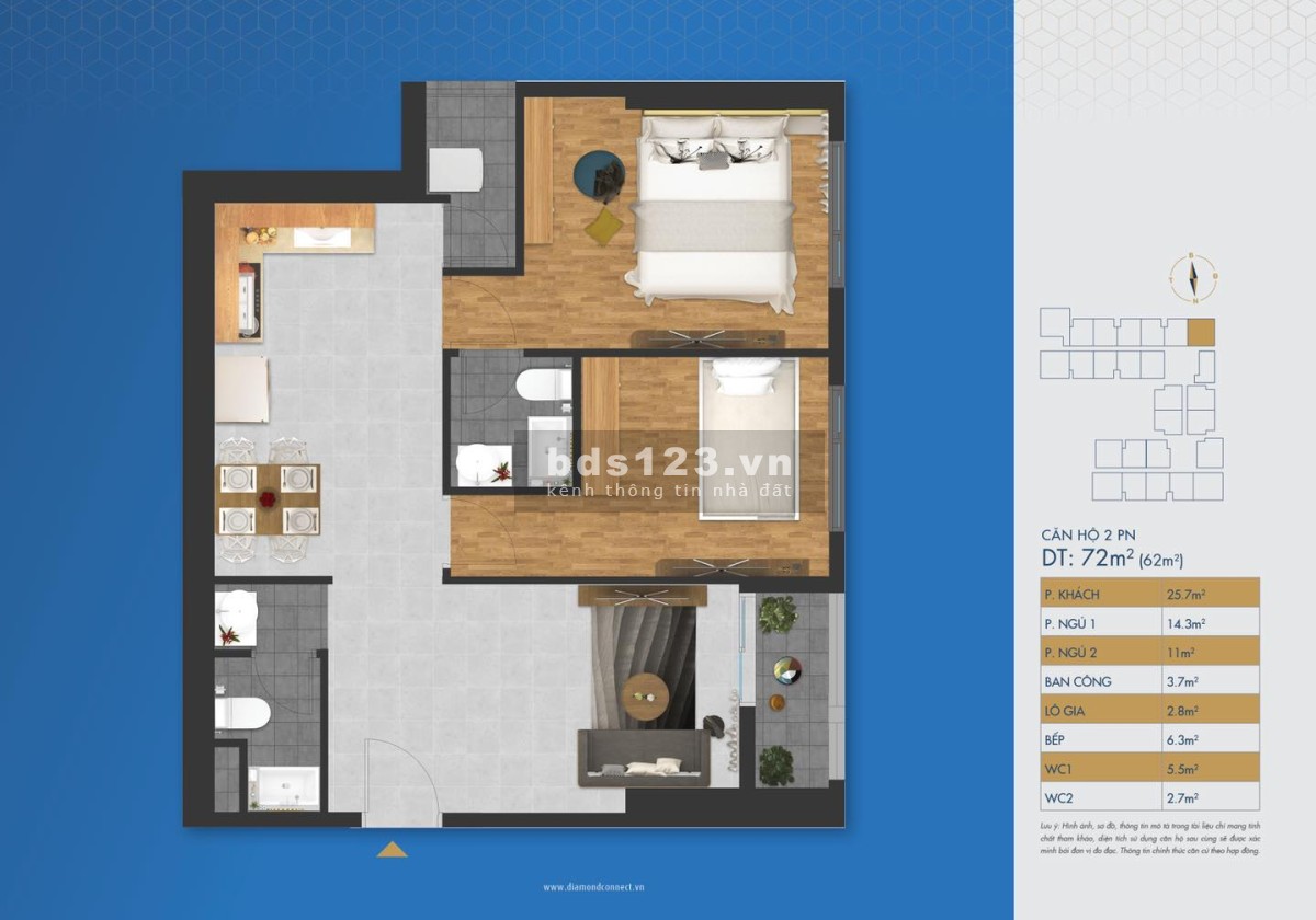 Bán căn hộ Diamond Connect - Phúc Đạt Tower 2 chiết khấu cao
