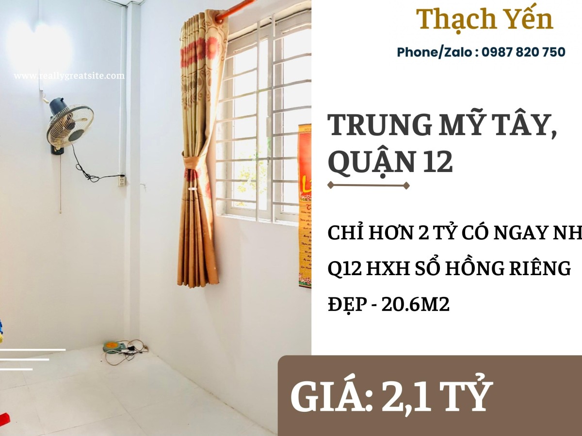 Bán nhà đẹp giá rẻ Quận 12 hốt liền tay, giá tốt đầu tư…