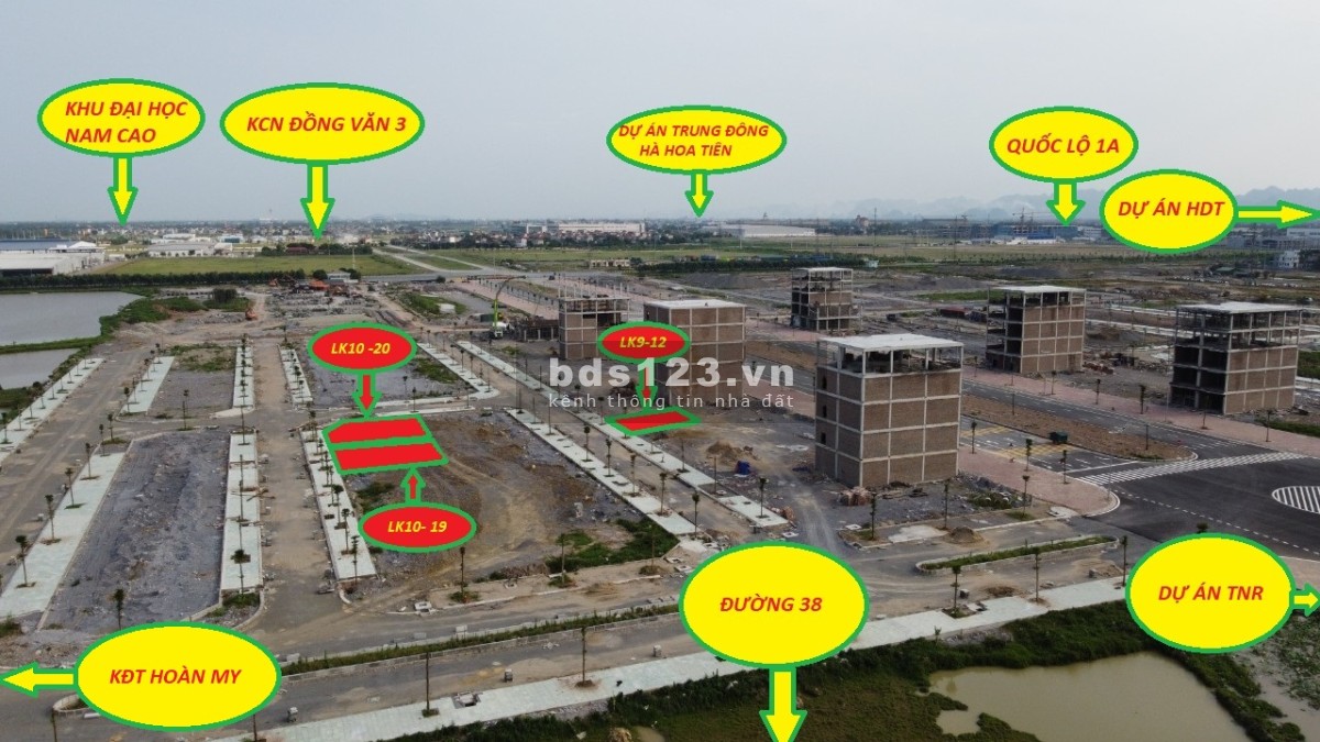 Bán lô 12- LK9 Trung Đông 68 - Hà Nam giá rẻ nhất thị trường