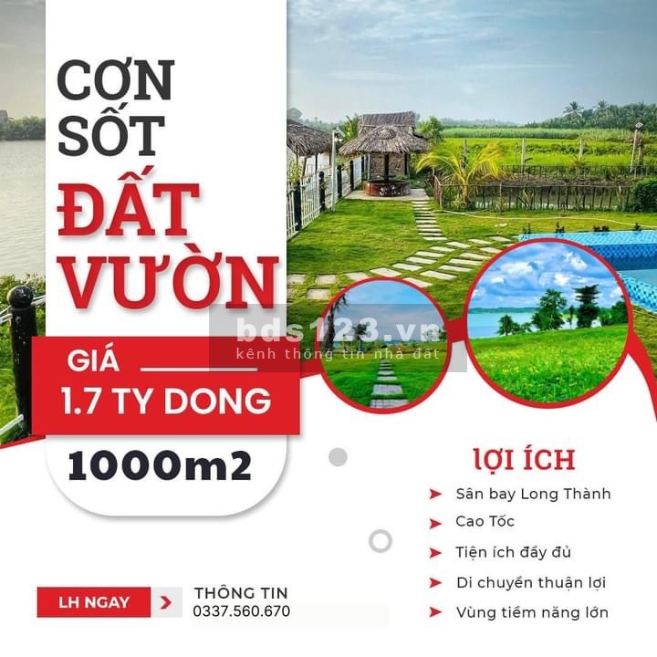 Đất vườn Cẩm Mỹ-Đồng Nai nhiều chính sách ưu đãi, lh 0346243541