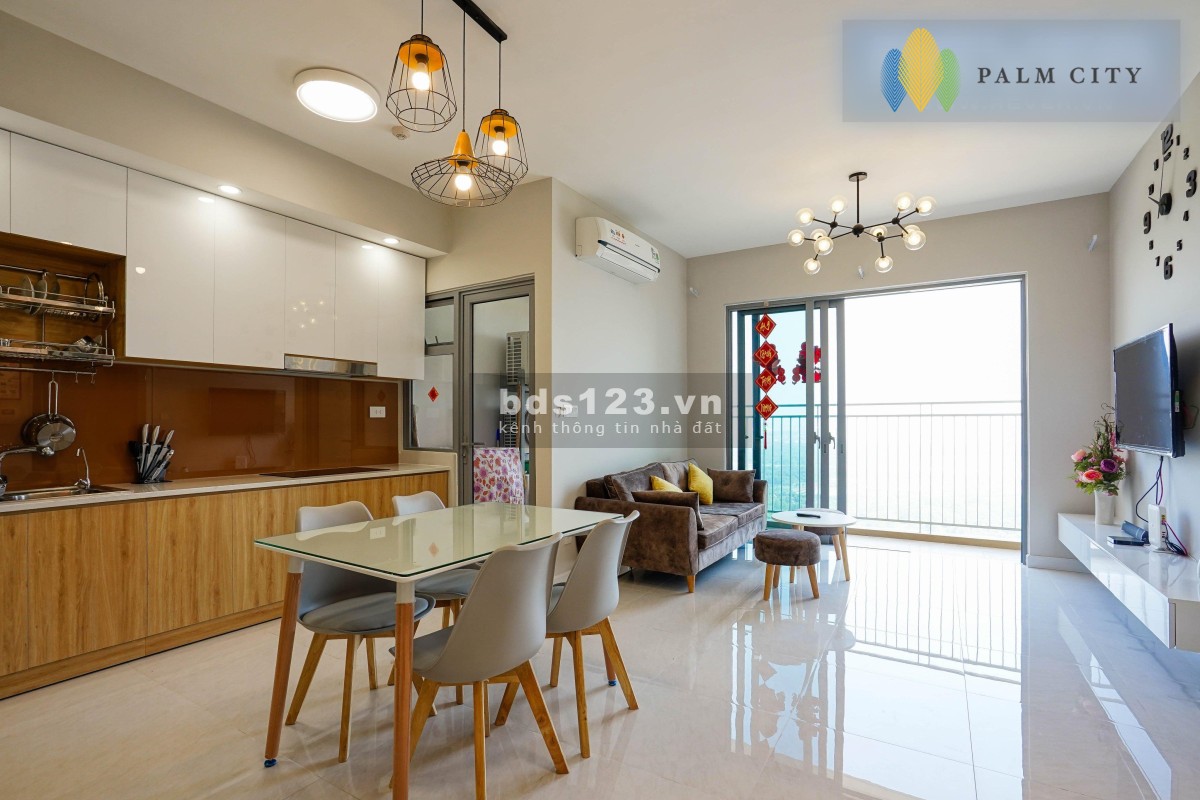 Tin được không, 2PN 80m2 full nội thất đẹp Palm Heights - tầng cao view thoáng giá thuê 14 triệu/th