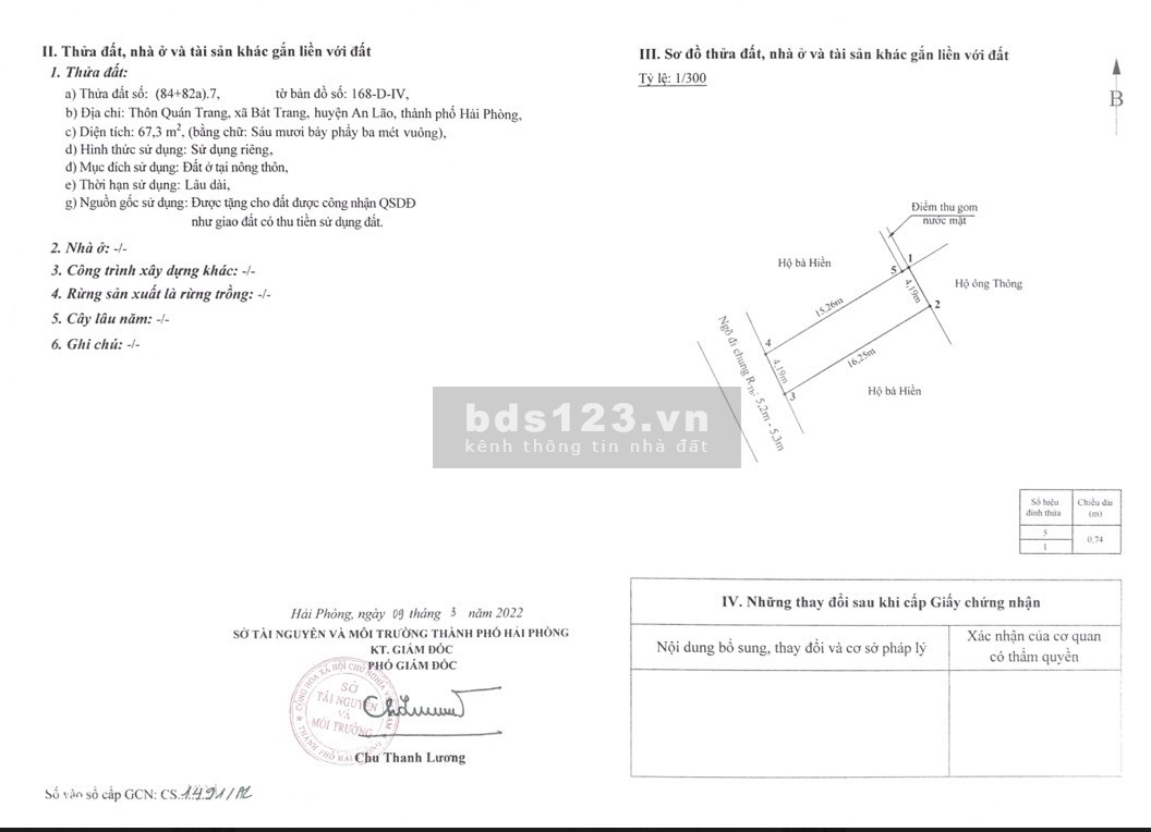 Lô đất giá tốt nhất thị trường tại Bát Trang An Lão giá 757 triệu, đầu tư sinh lời cao