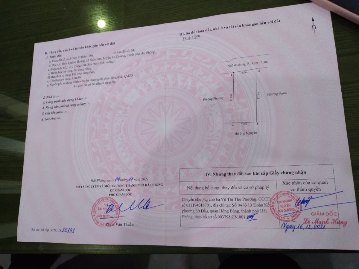 Bán đất thôn Quỳnh Hoàng Nam Sơn An Dương Hải Phòng khu dân cư đông