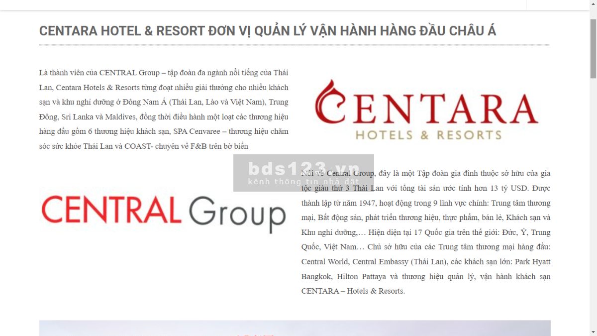 Cadia Quy Nhơn - Thương hiệu quốc tế Marriott Centara pháp lý chuẩn