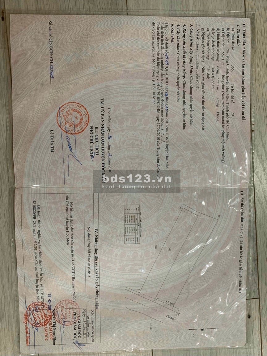 Bán đất trung tâm hóc môn dân cư đông đúc, có nhiều tiện ích.