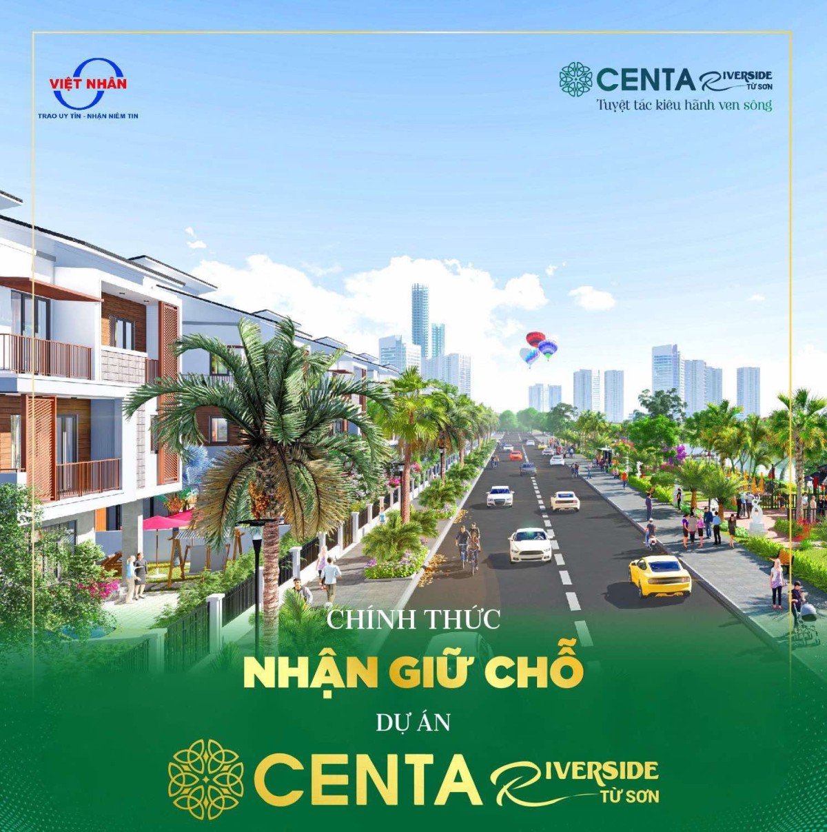 Chính thứ mở bán dự án Centa Riverside tại thành phố Từ Sơn, giá đầu tư sinh lời