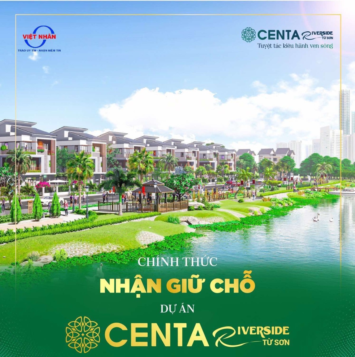Chính thứ mở bán dự án Centa Riverside tại thành phố Từ Sơn, giá đầu tư sinh lời