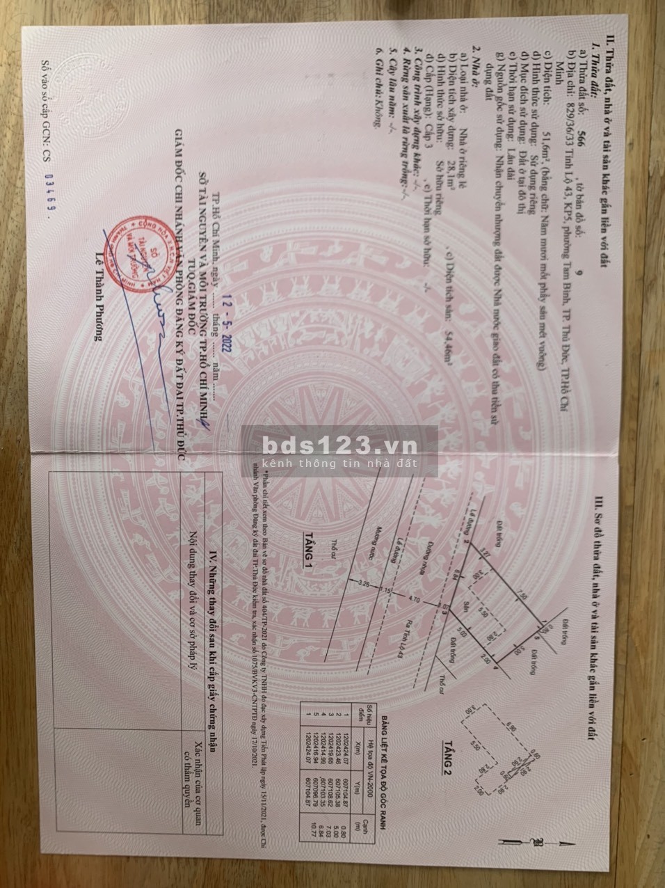 Chính chủ cần bán nhà riêng Quận Thủ Đức Hồ Chí Minh liên hệ 0978347247