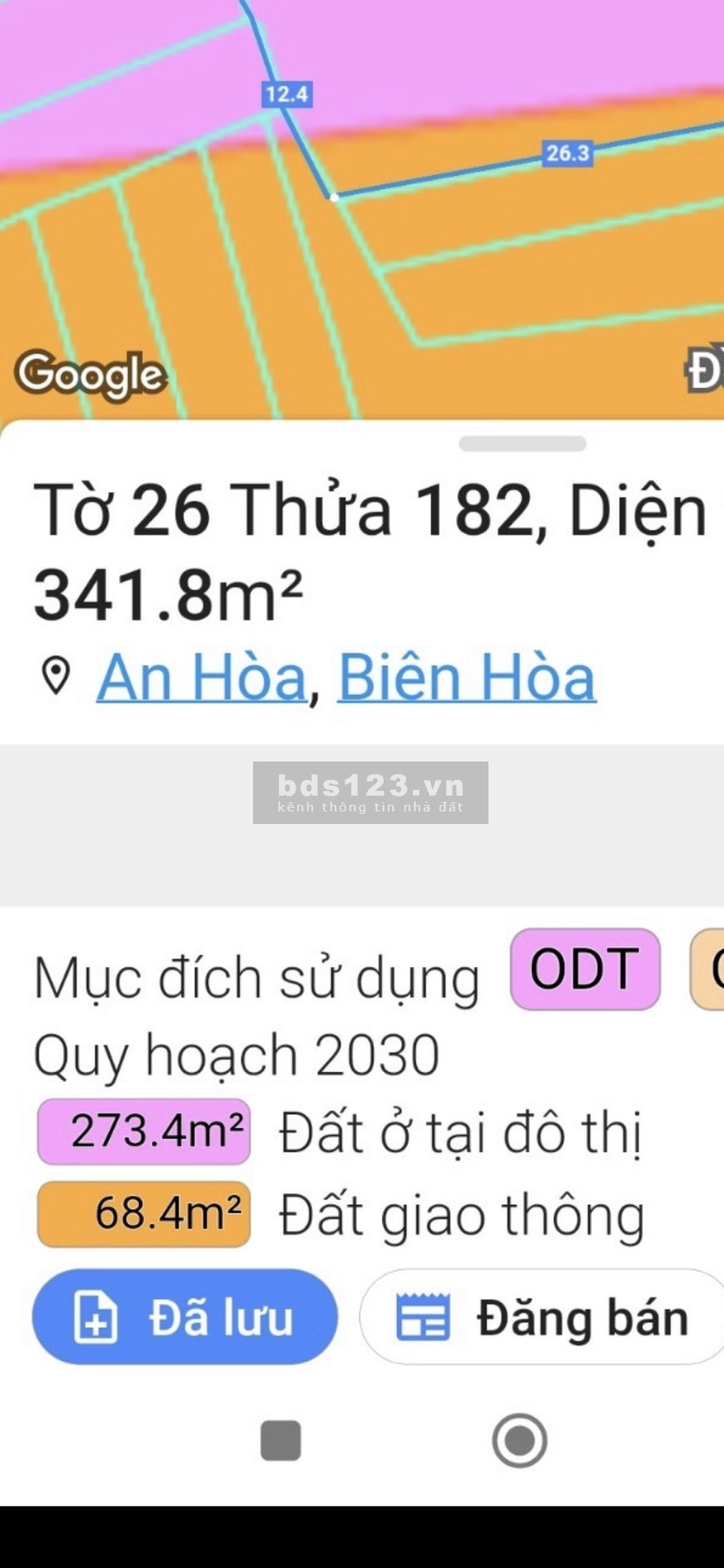 Bán đất 2 mặt tiền xã An Hoà bến gỗ Đồng Nai, giá tốt, tiện ích đầy đủ