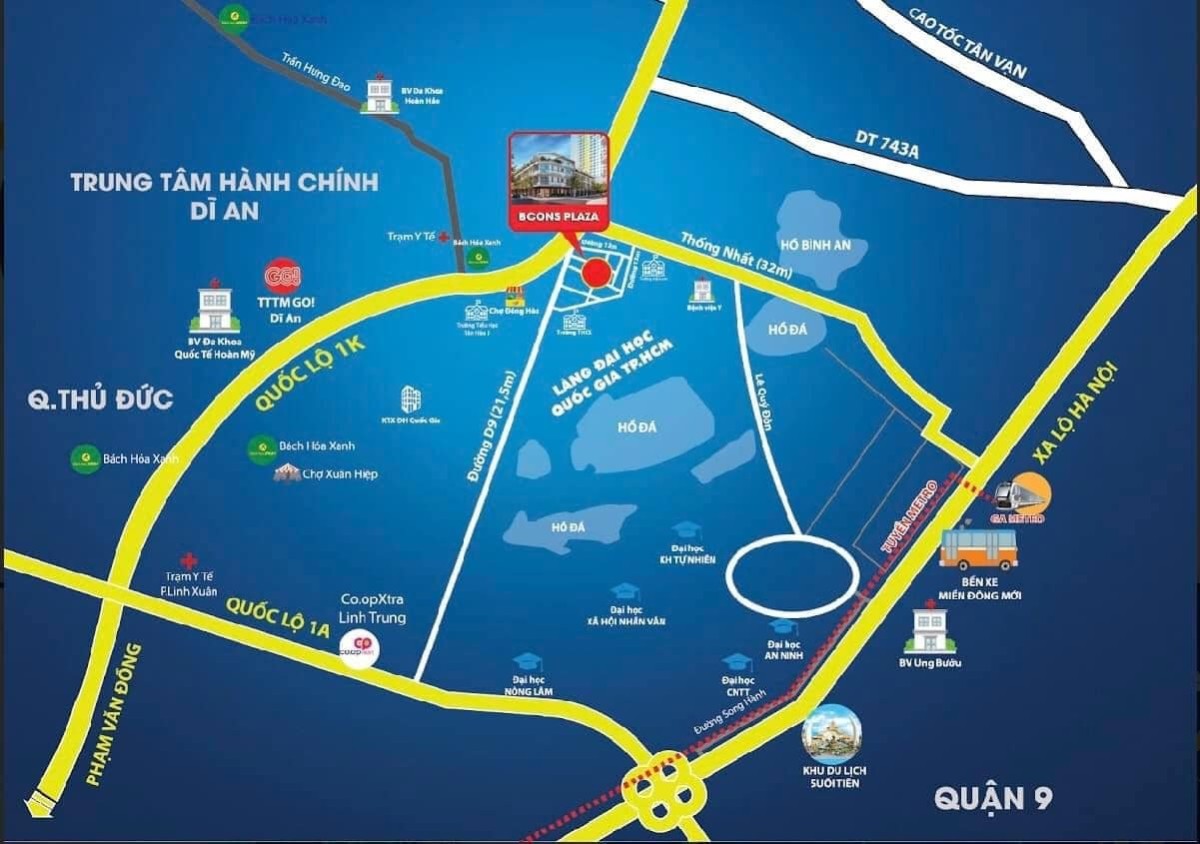 Căn hộ cao cấp Bcons Plaza Dĩ An Bình Dương chuẩn 5 sao, giá tốt đầu tư