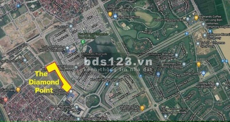 Bán Liền lề dự án The Diamond Point Long Biên tiện ích đầy đủ, giá tốt
