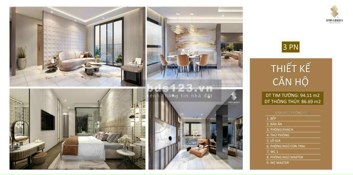Căn hộ hạng sang Simona Heights trung tâm thành phố biển giá tốt