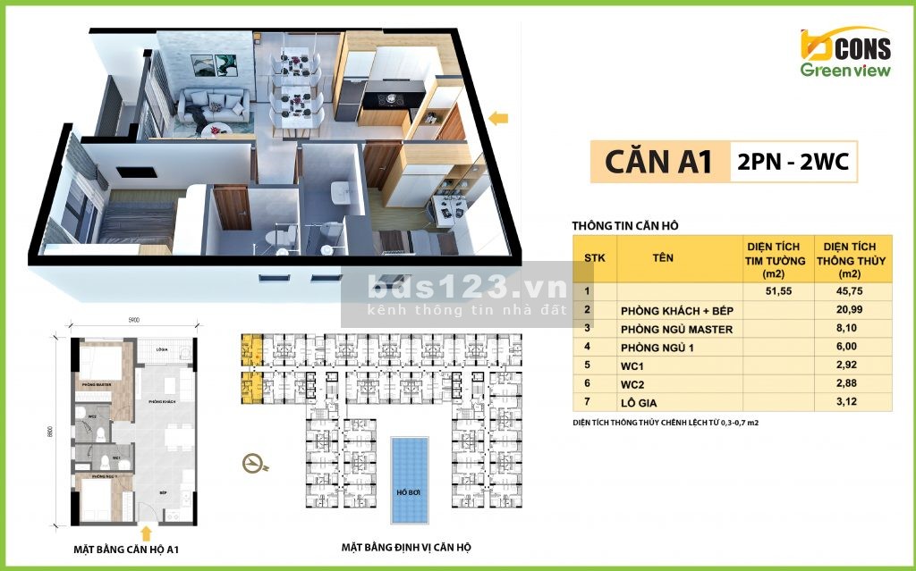 Bán căn hộ Bcons Green View làng ĐH Thủ Đức, TT 30% sở hữu ngay