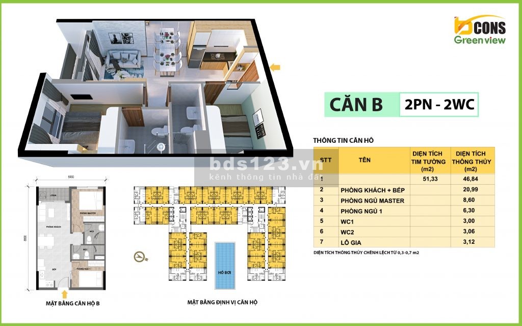 Bán căn hộ Bcons Green View làng ĐH Thủ Đức, TT 30% sở hữu ngay
