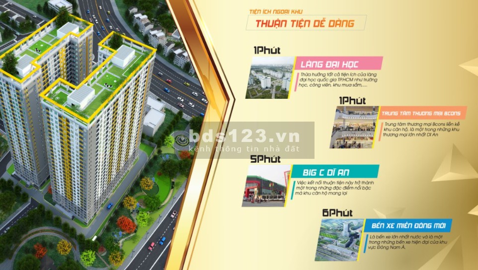 Cần bán căn hộ Bcons Plaza Dĩ An giá tốt, ngân hàng hỗ trợ vay 70%
