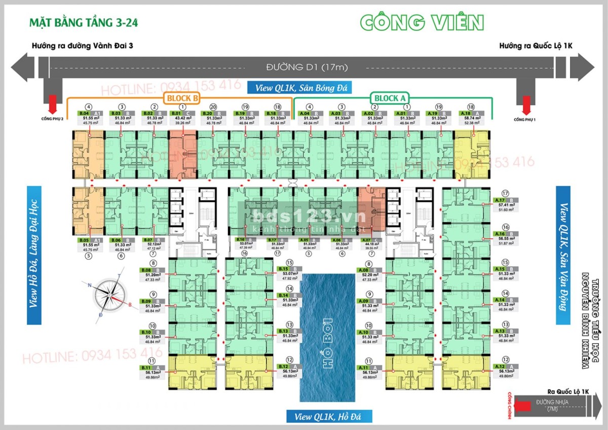 Bán căn hộ Bcons Green View làng ĐH Thủ Đức, TT 30% sở hữu ngay
