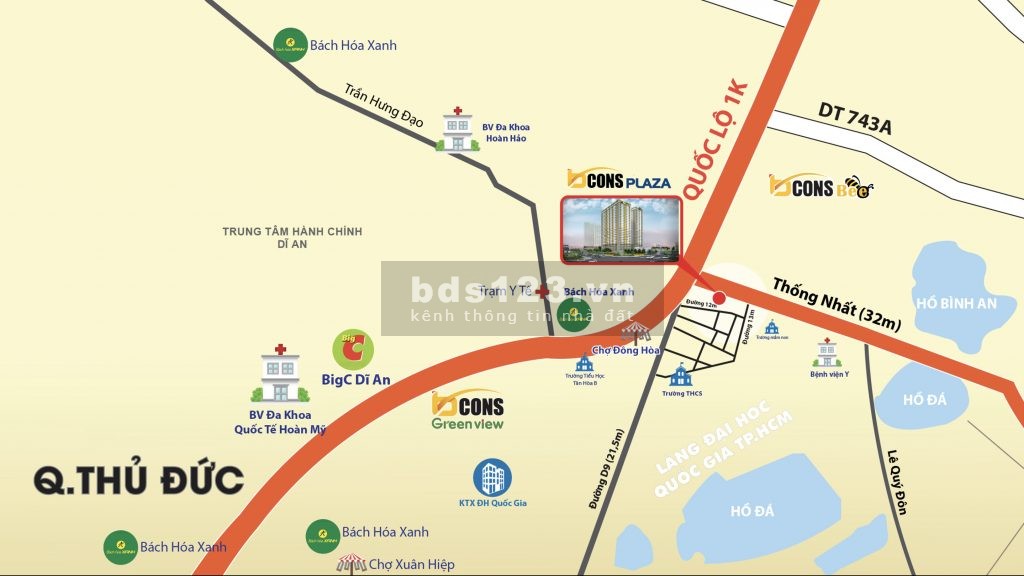 Căn hộ Bcons Plaza giao nhà 2023, giá chỉ 35tr/m2, ngân hàng cho vay 70%