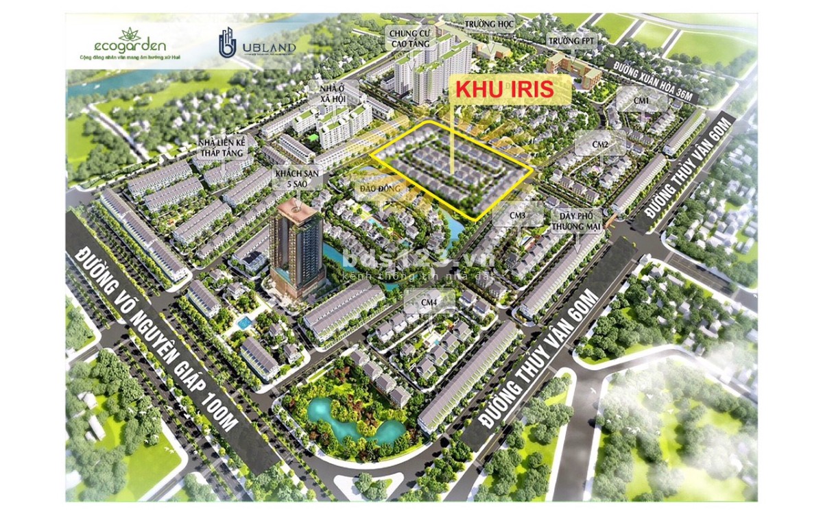 Chính thức mở bán phân khu Iris - Eco Garden Huế biệt thự song lập view hồ Đảo Đông