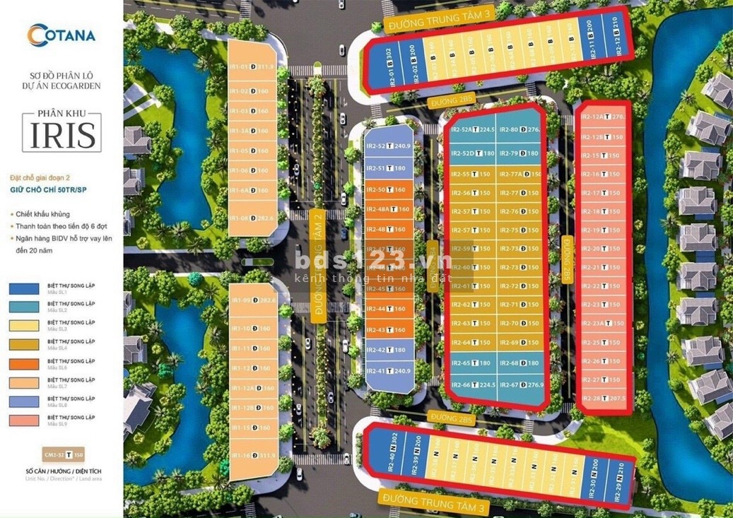 Chính thức mở bán phân khu Iris - Eco Garden Huế biệt thự song lập view hồ Đảo Đông