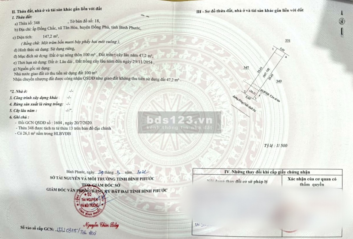 Bán Đất Bình Phước Giáp KCN BECAMEX liên hệ 0373969878