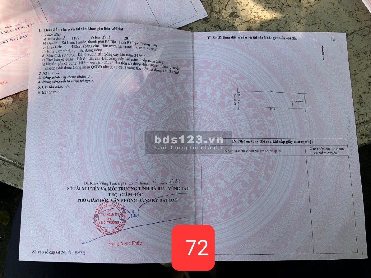 Đất nền biệt thự vườn Long Phước giá cực sốc sổ hồng từng nền riêng biệt
