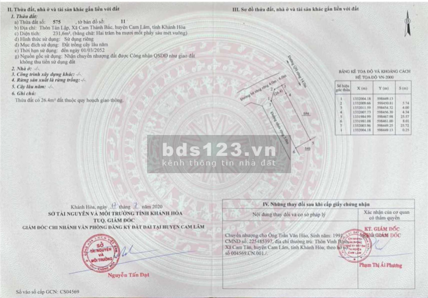 Mua đất Khánh Hòa nền ven biển nhận ngay voucher nghỉ dưỡng Vinpearl, giá tốt