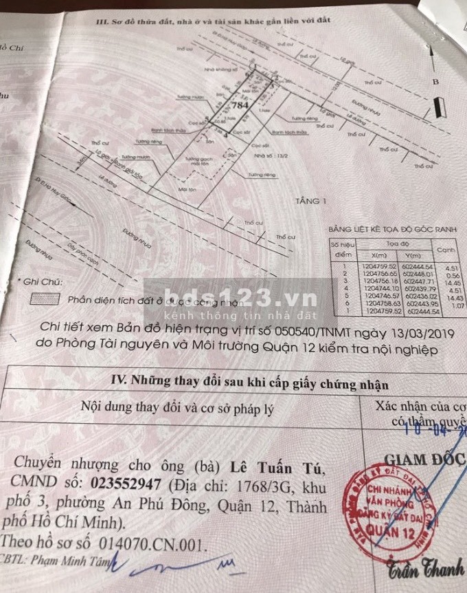 Bán nhà cấp 4 đường Thạnh Lộc 48 Quận 12 khu an ninh, lh 0985383981