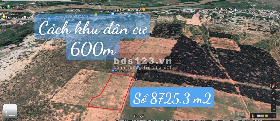 Đất TT Lương Sơn, cách KDC 600m, SHR 8725.3m2, đường đất ô tô vào tới nơi