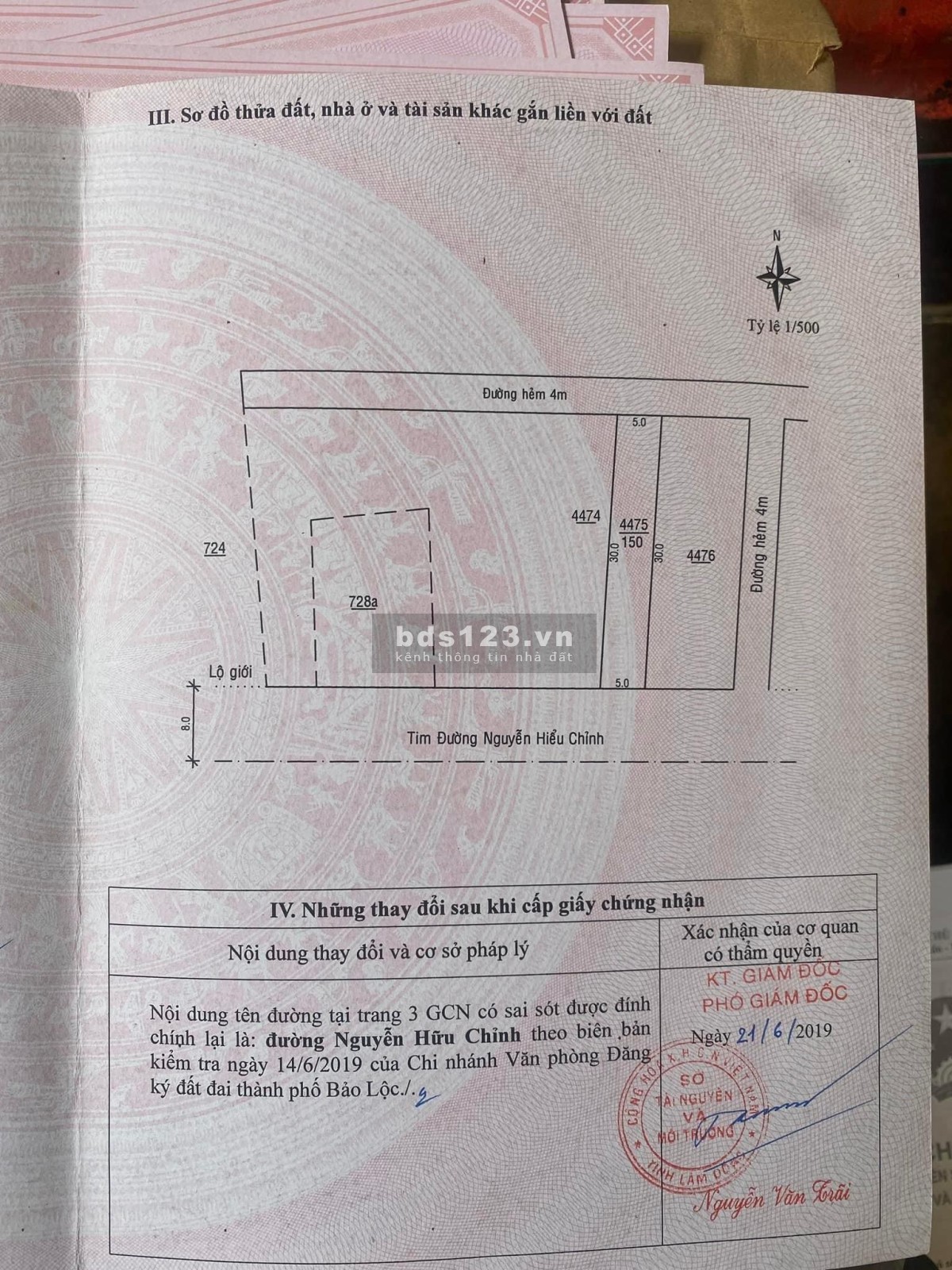 Bán Đất 2 Mặt Tiền đường Nguyễn Hữu Chỉnh, 5x30m, Phường 2, trung tâm TP. Bảo Lộc
